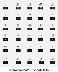 Abstract logos. Set of 30 abstract logos for your business. Modern logo templates for corporate