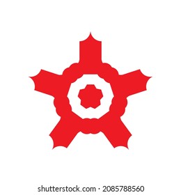 Abstract logos such as flowers or unique particles or cells
