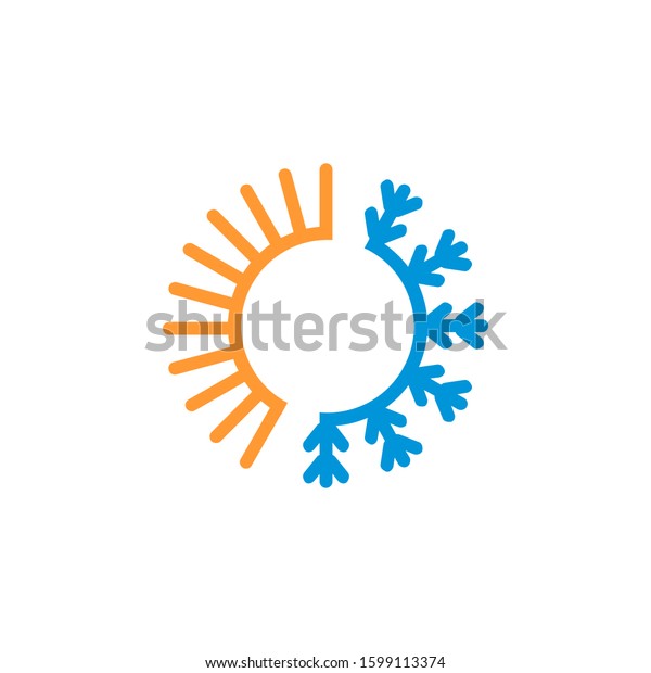 Abstract Logos Sun Snowflakes Stock Vector (Royalty Free) 1599113374