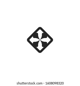 abstract logos from wind flowers, for art and design.