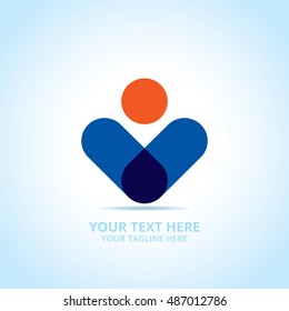Abstract logotype, design concept, emblem, icon, flat logo elements for template.