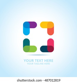 Abstract logotype, design concept, emblem, icon, flat logo elements for template.