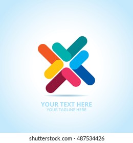 Abstract logotype, design concept, emblem, icon, flat logo elements for template.