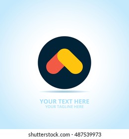 Abstract logotype, design concept, emblem, icon, flat logo elements for template.