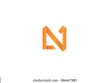 Abstract  logotype. Design concept of red capital letter type of logo.