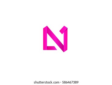 Abstract  logotype. Design concept of red capital letter type of logo.
