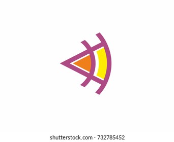 Abstract logotype  as eye and AH Alphabet Symbols. Company Logo, Print, Digital, Icon, Apps, print T-Shirts