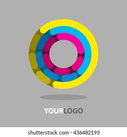 Abstract logotype icon concept isolated on white background for business design. Concept for corporate identity and branding   flat vector illustration