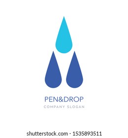 Abstract logotype Pencil & Drop