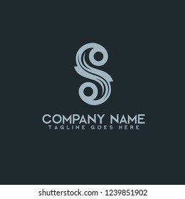 abstract logotype, S leter with the concept of flat color, classic and elegant cool logo