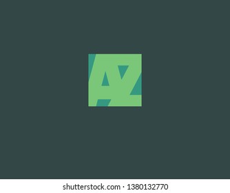 Abstract logotype typography letters А and Z business for company