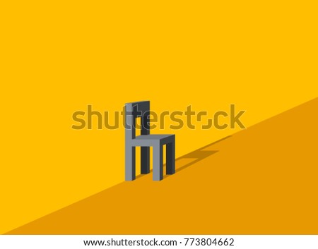 Abstract Lonely Chair Wallpaper Vector Stock Vector Royalty