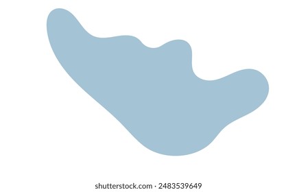 Abstract long blob shape hand drawn. Isolated on a white background. vector illustration. EPS 10