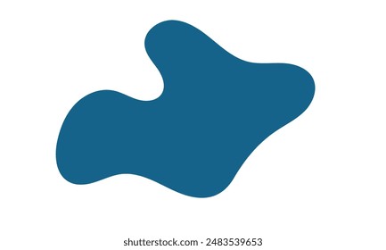 Abstract long blob shape hand drawn. Isolated on a white background. vector illustration. EPS 10