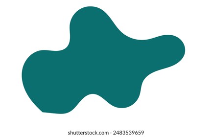 Abstract long blob shape hand drawn. Isolated on a white background. vector illustration. EPS 10