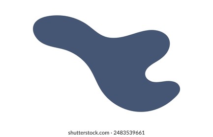 Abstractas forma de mancha larga dibujada a mano. Aislado sobre un fondo blanco. Ilustración vectorial. EPS 10