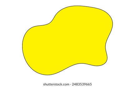 Abstract long blob shape hand drawn. Isolated on a white background. vector illustration. EPS 10