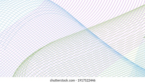 Abstract long light blue banner template. Vector minimal wavy line background for header, social media cover.