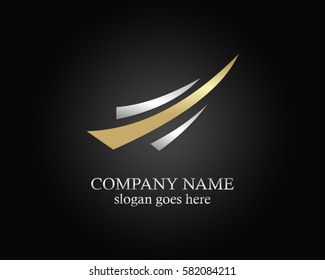 abstract loop arrow company logo