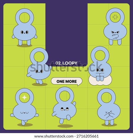 Abstract Loop Character Showing Repetition and Practice