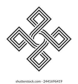 Abstract loop shape isolated on white background. Vector illustration.