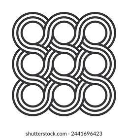Abstract loop shape isolated on white background. Vector illustration.