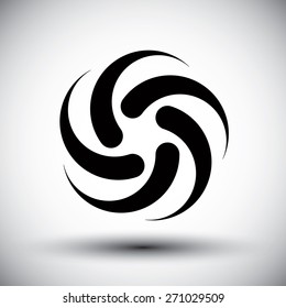 Abstract loop template conceptual icon, special abstract new idea vector symbol.