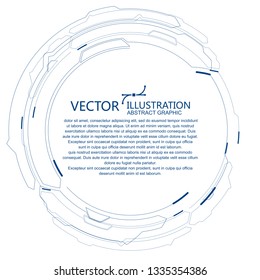 Abstract looped graphic, futuristic sense of technology, vector background.