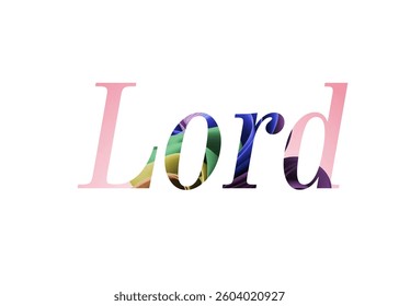 Abstract Lord Text Effect Design White Background