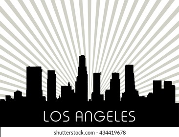 Abstract Los Angeles skyline.