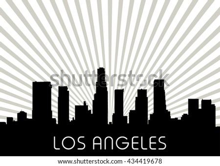 Abstract Los Angeles skyline.