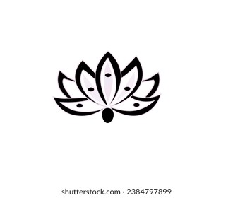 Abstract lotus flower blossom vector. Yoga symbol. Vector illustration of lotus icon Creative logo with a stylized lotus flower suitable for yoga, meditation and spirituality. 