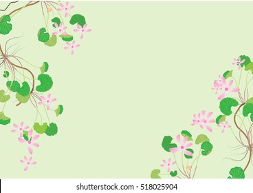 abstract lotus flower for border design vector illustration