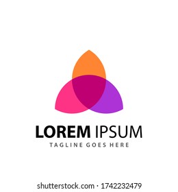 Abstrakter Lotus Flower Creative Logo Design Template Premium Vector