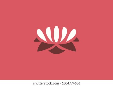 Abstract lotus flower design. Vector illustration.
