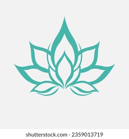 Abstraktes Lotus-Blumensymbol Vektor - Symbol der Reinheit und der Gelassenheit in der künstlerischen Einfachheit