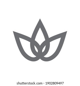 Resumen diseño del logotipo de flor de loto diseño del vector