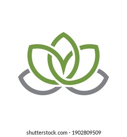 Resumen diseño del logotipo de flor de loto diseño del vector