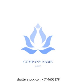 Abstract lotus flower logo design vector illustration for beauty spa salon