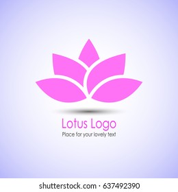 Abstract Lotus Flower Logo. Vector illustration.