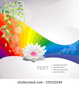 Abstract Lotus Flower  - Vector Background