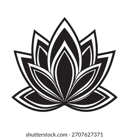 Icono Abstractas del Vector de la flor de loto