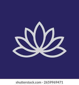 Abstrakter Lotusblumenvektor für Spa, Yoga oder Wellness Branding.