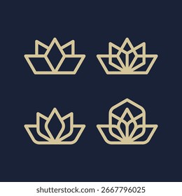 conjunto abstrato de linhas geométricas de lótus