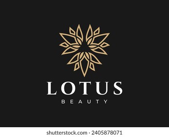 abstract lotus logo vector icon illustration, logo template
