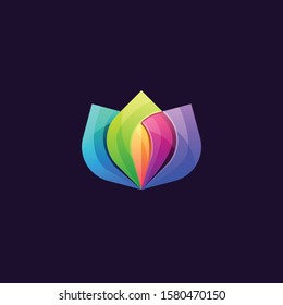 Abstract Lotus Overlap Illustration Vector Design Template. Suitable for Creative Industry, Multimedia, entertainment, Educations, Shop, and any related business.