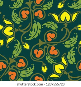 Abstract Lotus Pattern (Seamless Vector)