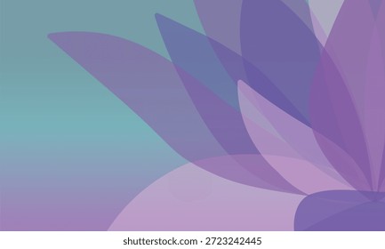 Abstrato Pétalas de Lótus com Fundo de Gradiente Suave, Vetor de Meditação Mindfulness para Bem-Estar, Yoga, Relaxamento e Equilíbrio Espiritual