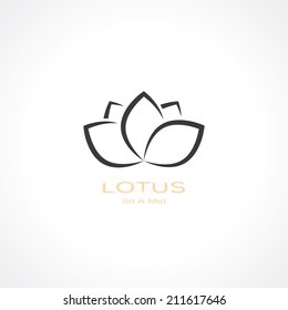 abstract lotus symbol. template logo design. vector eps8