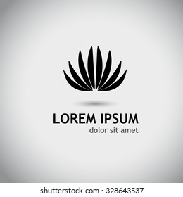 abstract lotus symbol. template logo design. vector